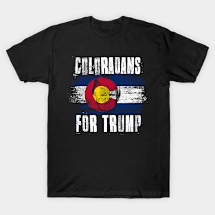 Coloradans For Trump - Trump 2020 Patriotic Flag T-Shirt